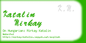 katalin mirkay business card